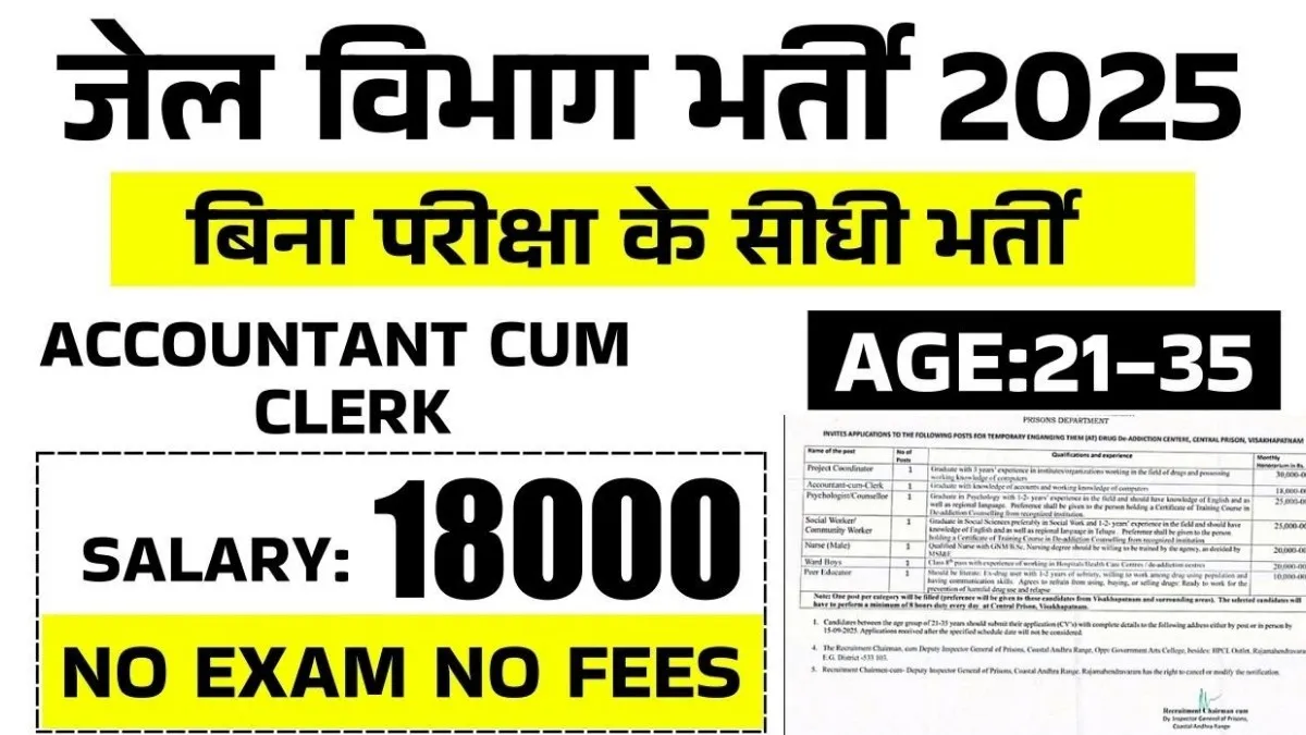 Jail Department Recruitment 2025